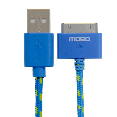 MOBO USB DCU09 NYLON IPH 4/4S BLUE 1238