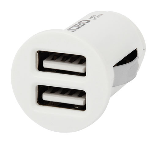 PLUG IN MOBO USB BLANCO( 2 PUERTOS) 2amp ( box packing) 2836