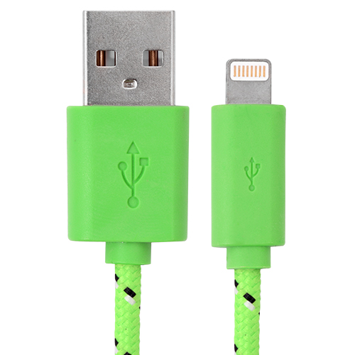 MOBO CABLE USB NYLON IPHONE 5 VERDE