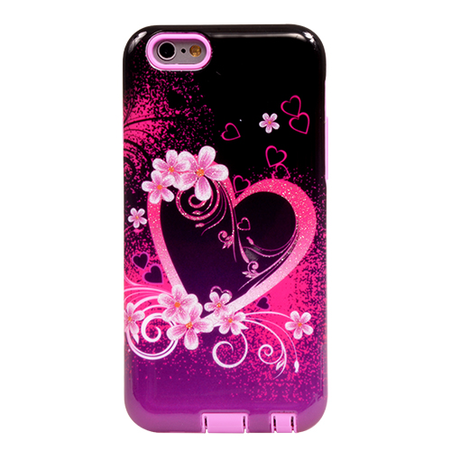 MOBO ESTUCHE CORAZON FLOR IPHONE 6 PLUS 5444