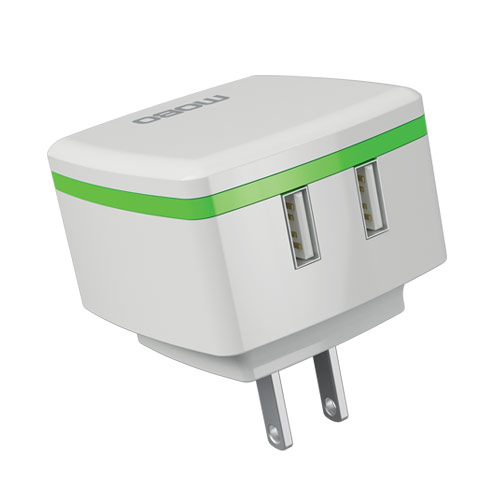 MOBO CUBO DUAL PARED 2 PUERTOS CARGA RAPIDA BLANCO 5684