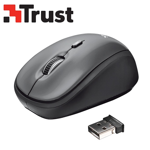 TRUST YVI Mouse Inal&aacute;mbrico Negro