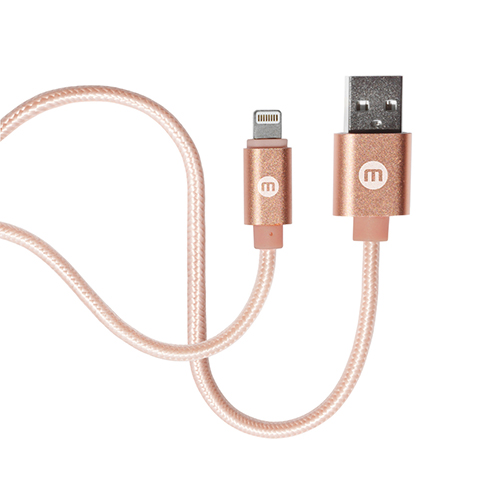 MOBO CABLE USB NYLON 2 MTR ROSE GOLD IP7/6/5  4261