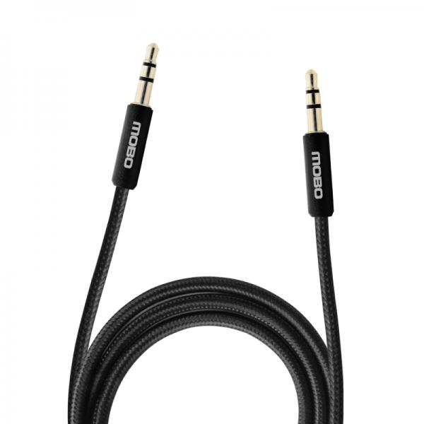 MOBO CABLE AUXILIAR NYLON CON ENTRADA DE 3.5 mm NEGRO NO.0 4259
