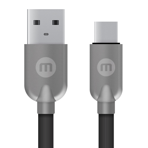 CABLE MOBO CAUCHO TIPO C NEGRO 2M