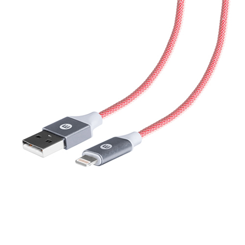 MOBO CABLE USB FIBRA RESISTANT ROJO IPH X/8/7/6/5  4878