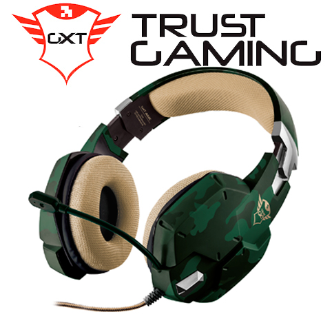 TRUST GXT 322 CARUS DINAMICA PARA AURICULARES VERDE MILITAR