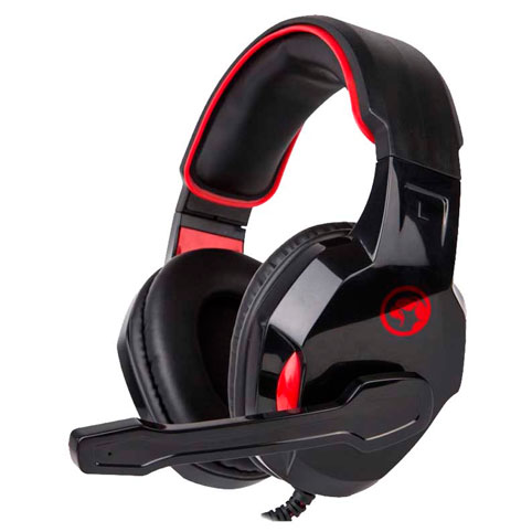 AUDIFONO MARVO GAMER HG8802 3.5MM+USB NEGRO/ROJO LINEA GAMER SCORPION