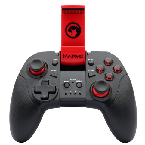 CONTROL AVANZADO MULTIPLATAFORMA BLUETOOTH MARVO GAMER GT-62 NEGRO/ROJO PARA CELULAR/PC