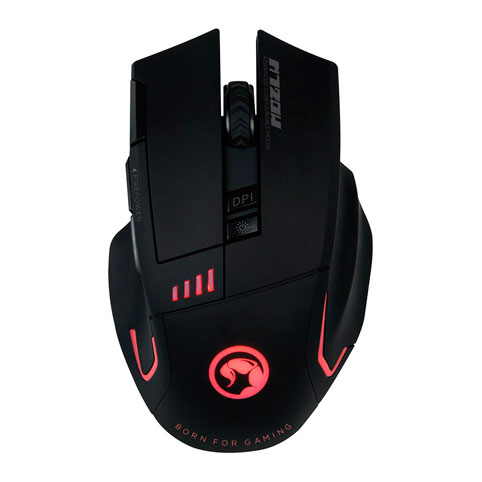 MOUSE INALAMBRICO MARVO GAMER SCORPION M720W NEGRO/ROJO