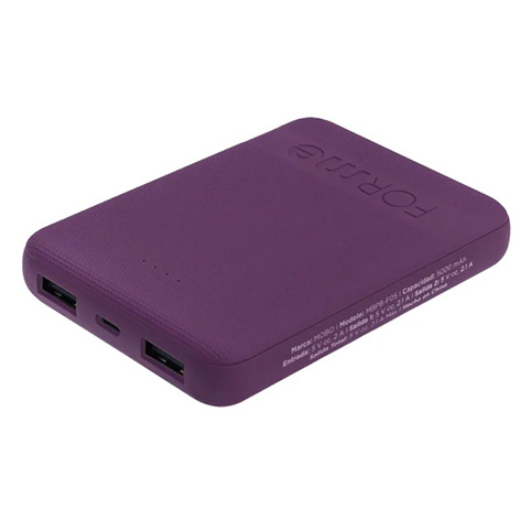BATERIA PORTATIL MOBO ForMe 5000 MAH MORADO 2.1A/10W