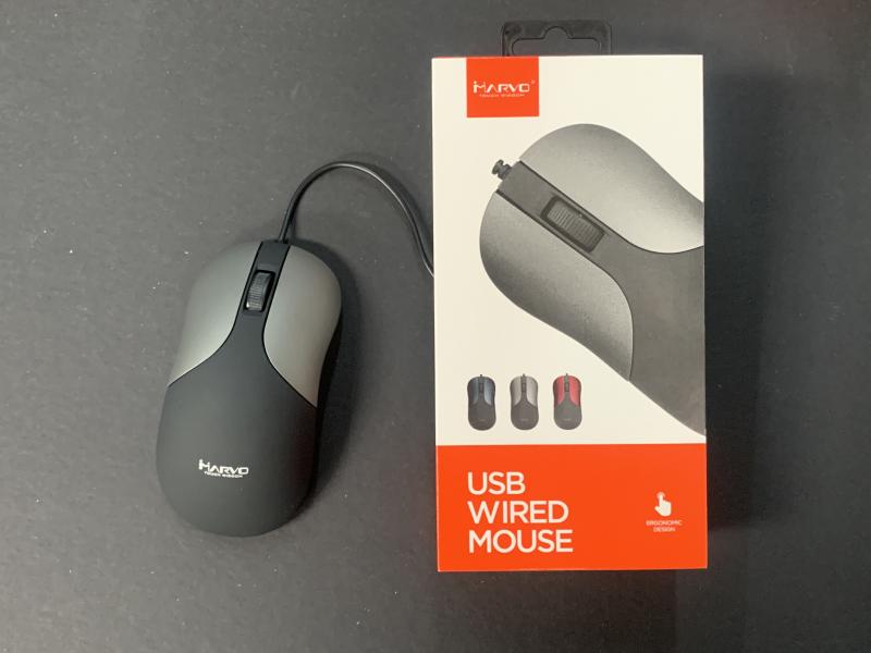 MOUSE ALAMBRICO USB MARVO DA DMS002 1200DPI GRIS