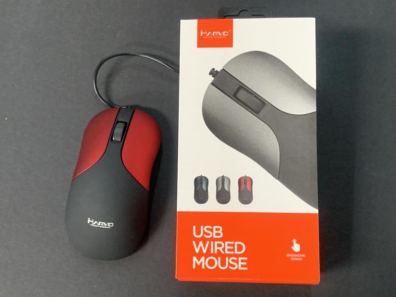 MOUSE ALAMBRICO USB MARVO DA DMS002 1200DPI ROJO