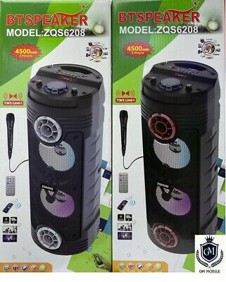 BOCINA KARAOKE BLUETOOTH ZQS-6208 CONTROL+MIC