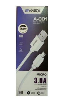 CABLE GMAX  MICRO USB V8 3A