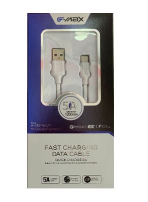CABLE GMAX  TIPO C SUPER CARGA 5A 2 MTS