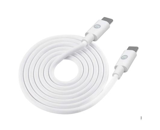 CABLE MOBO POWER TIPO C A TIPO C BLANCO 1M