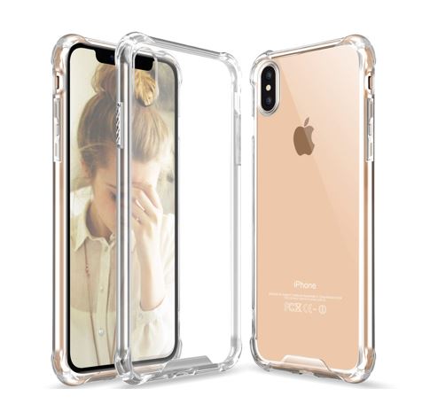 ESTUCHE IPHONE XS MAX TRANSPARENTE CON BORDE