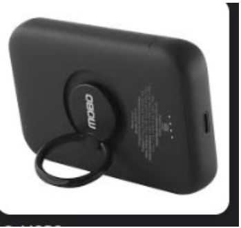 BATERIA PORTATIL INALAMBRICA MOBO MAGNET NEGRO 5000 MAH 3A/15W