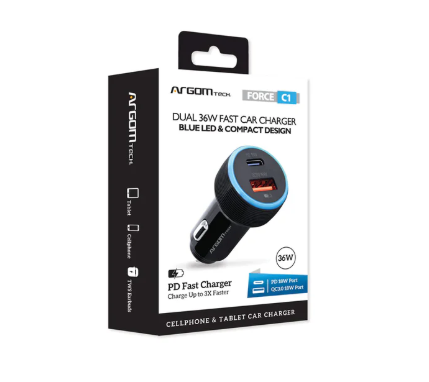 ARGOM CARGADOR CARRO FORCE C1 TIPO C - USB