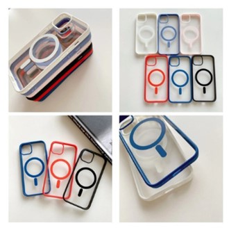 ESTUCHE MAGSAFE IPHONE 13 PRO MAX BORDE COLORES