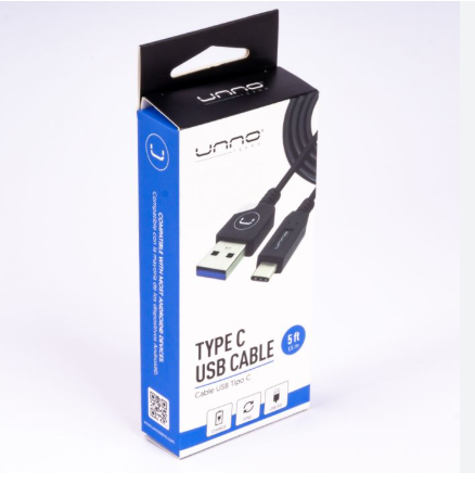 UNNO TEKNO CABLE 1.5M TIPO C CB4054BK