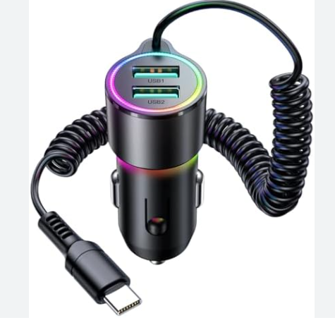 CARGADOR CARRO JOYROOM  JR-CL24  3 EN 1   3.4A/ TIPO C SUPER CARGA
