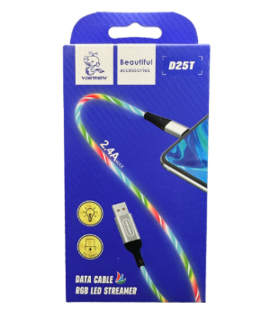 CABLE TIPO C D25T CON LUCES COLORES
