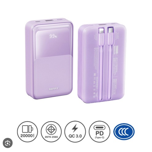 BATERIA PORTATIL REMAX RPP-21 20.000 MAH MORADA