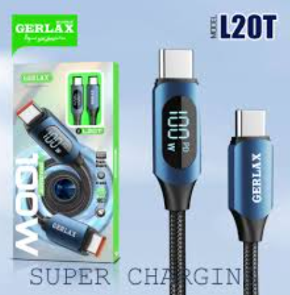 GERLAX CABLE TIPO C-C L20T NEGRO