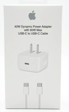 APPLE CARGADOR DINAMICO TIPO C + CABLE 40W